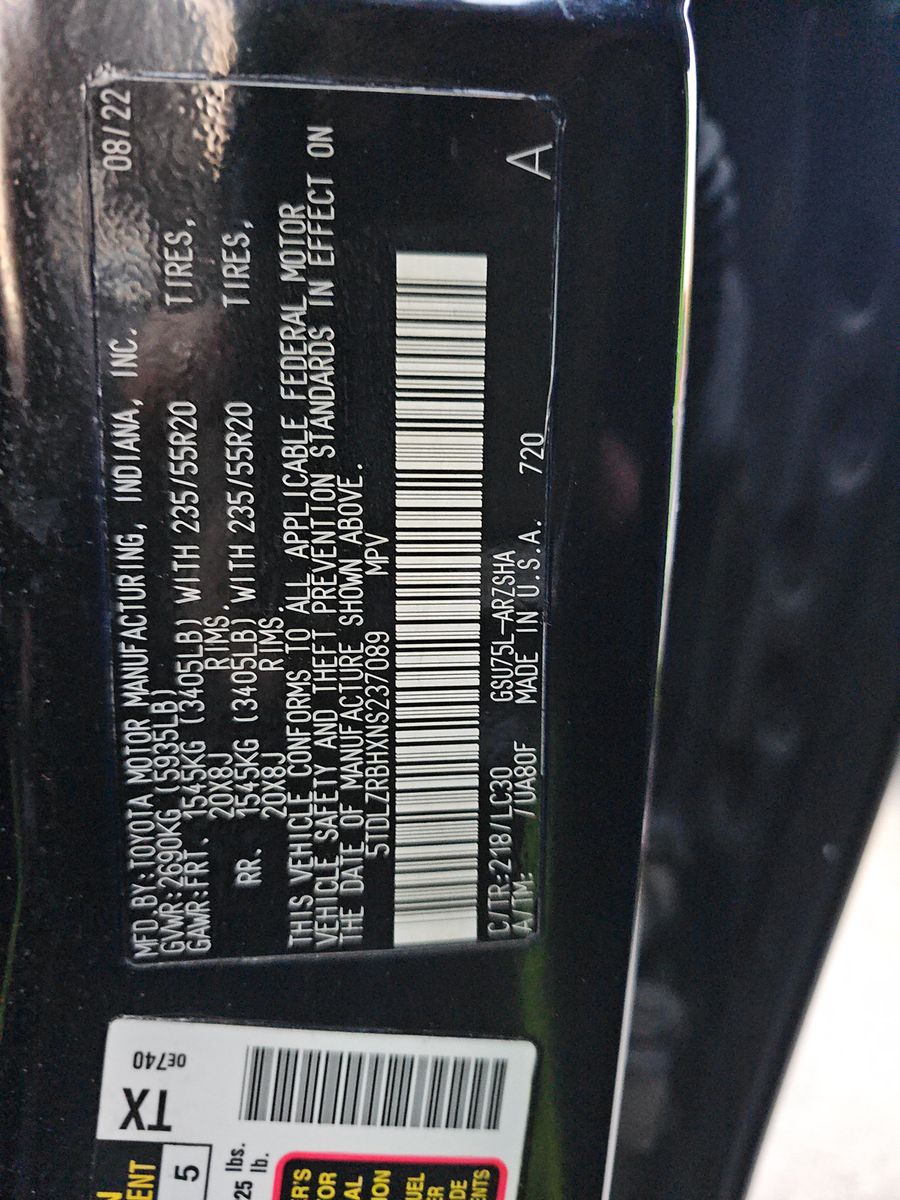 2022 Toyota Highlander XSE AWD