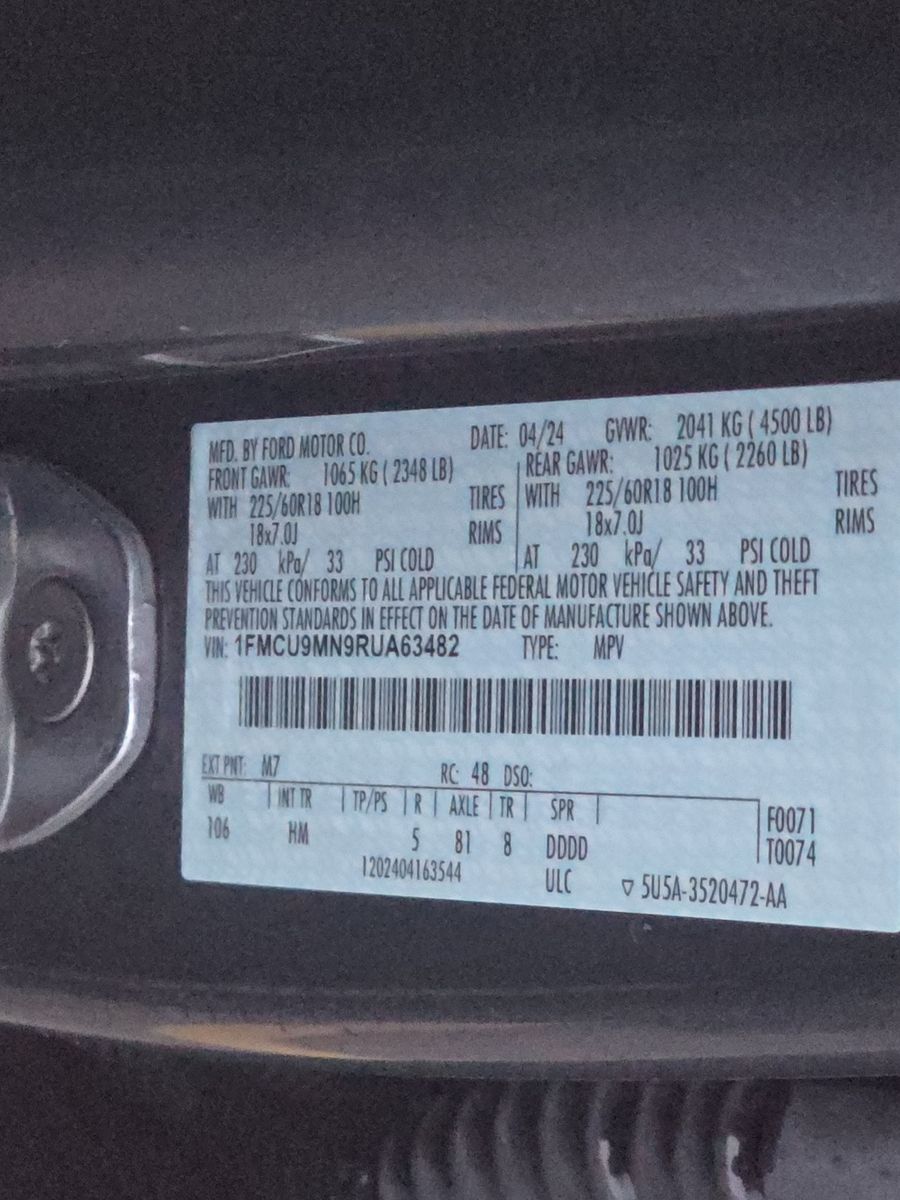 2024 Ford Escape ST-Line AWD