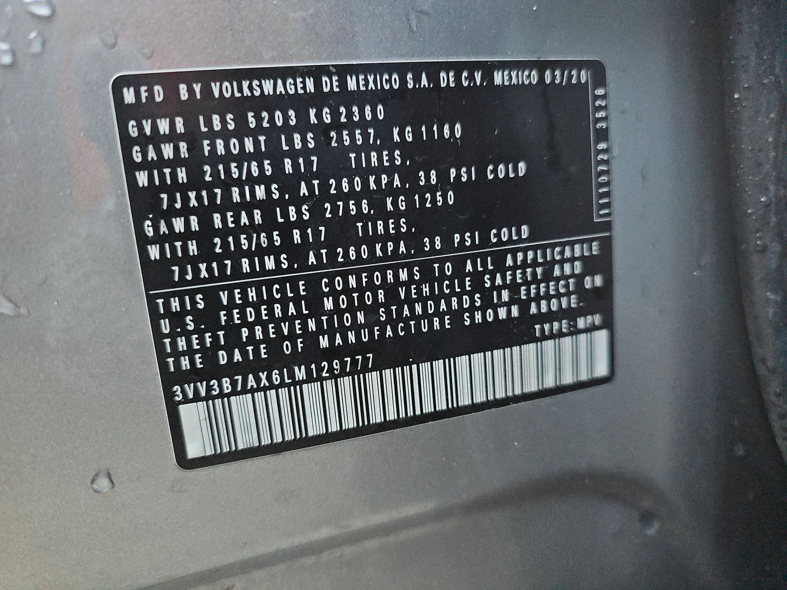 2020 Volkswagen Tiguan 2.0T SE FWD