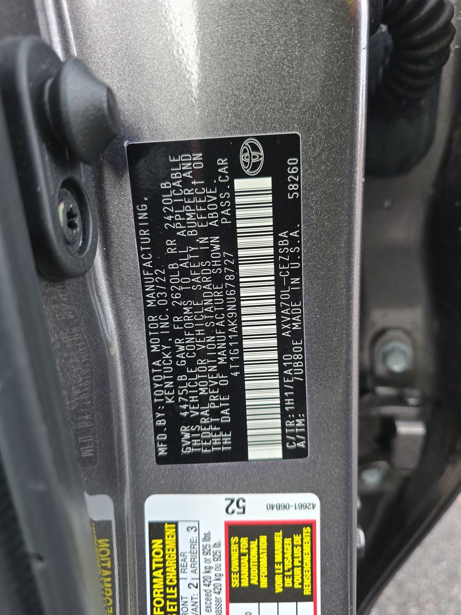 2022 Toyota Camry SE FWD