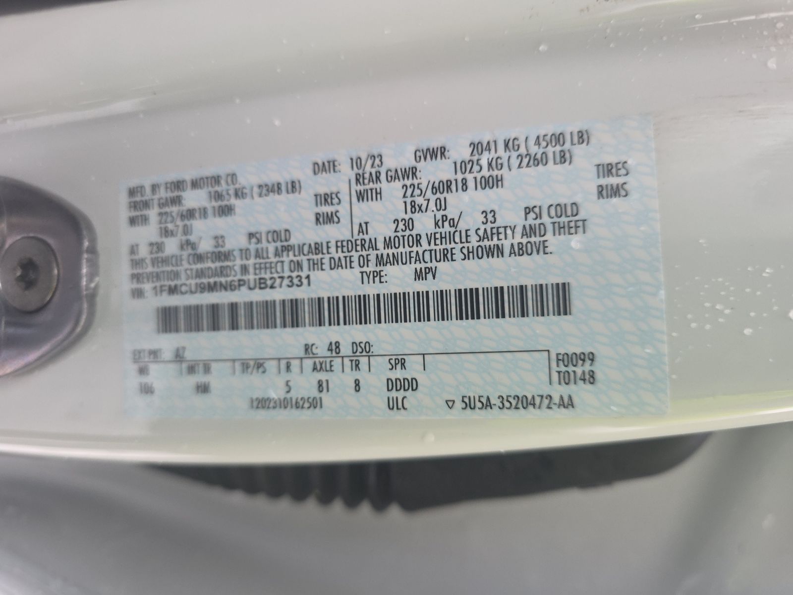 2023 Ford Escape ST-Line AWD