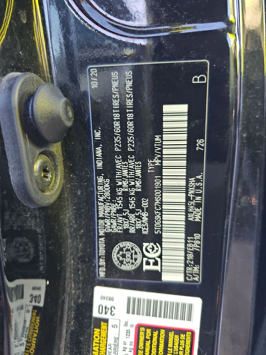 2021 Toyota Sienna XSE AWD