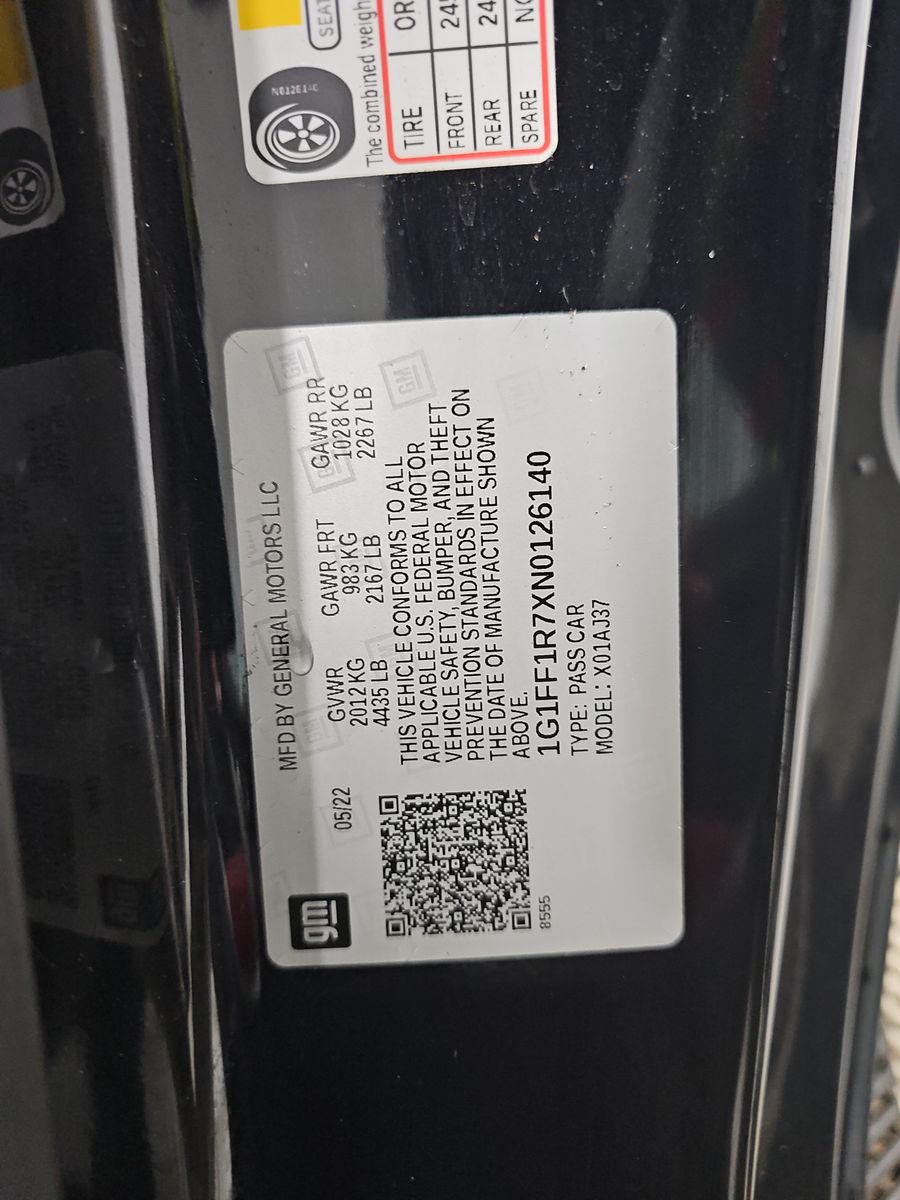 2022 Chevrolet Camaro LT1 RWD