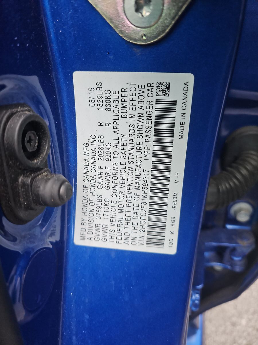 2019 Honda Civic Sport FWD