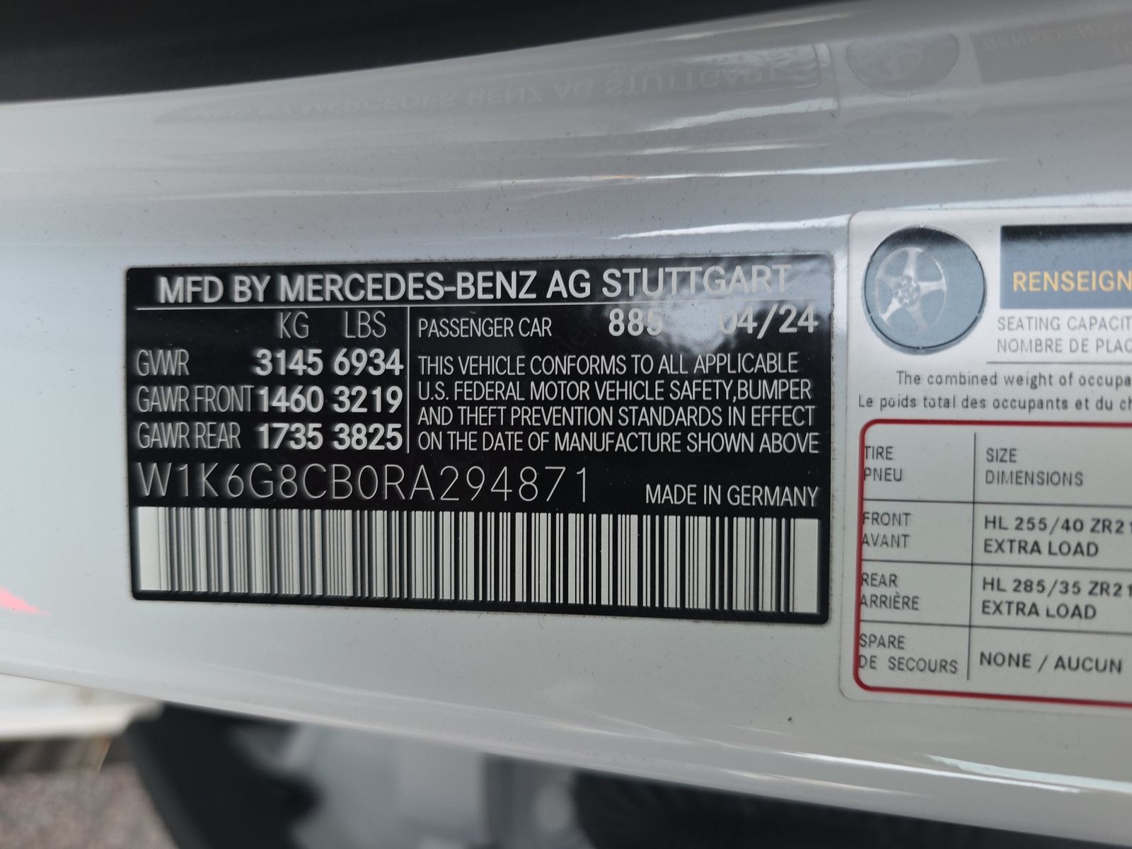 2024 Mercedes-Benz S-Class AMG S 63 E Performance AWD