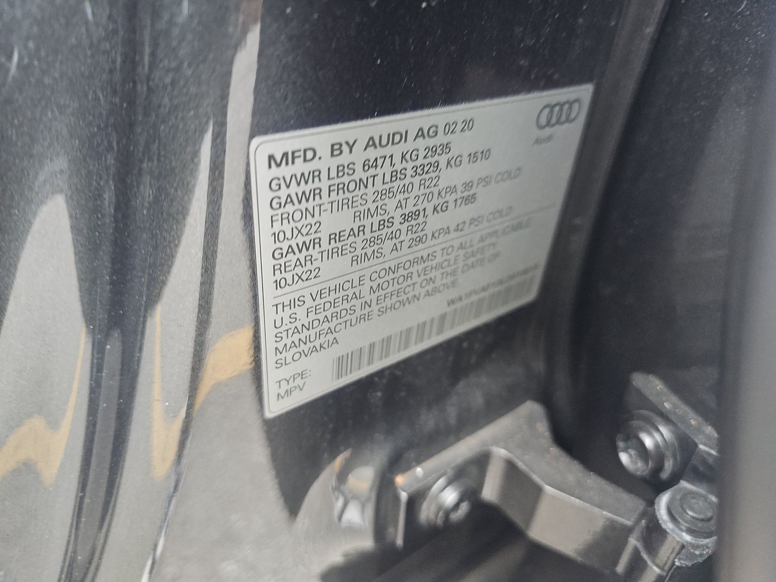 2020 Audi Q8 Prestige AWD