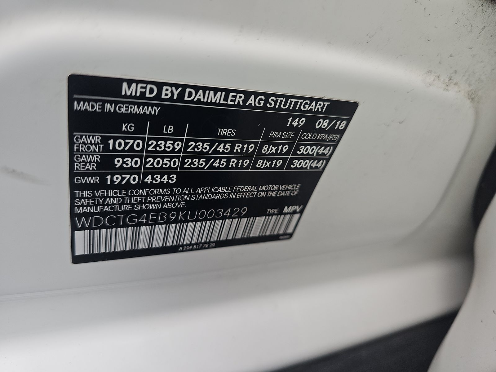 2019 Mercedes-Benz GLA GLA 250 FWD