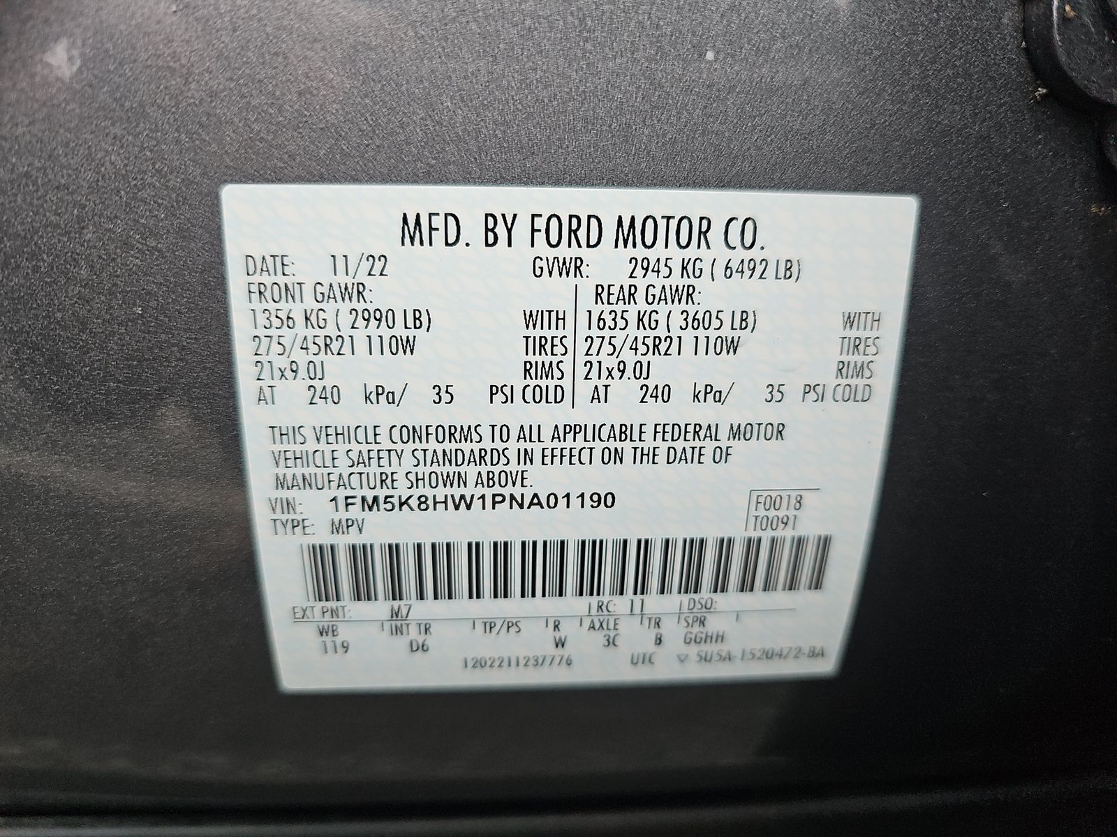 2023 Ford Explorer Hybrid Platinum AWD