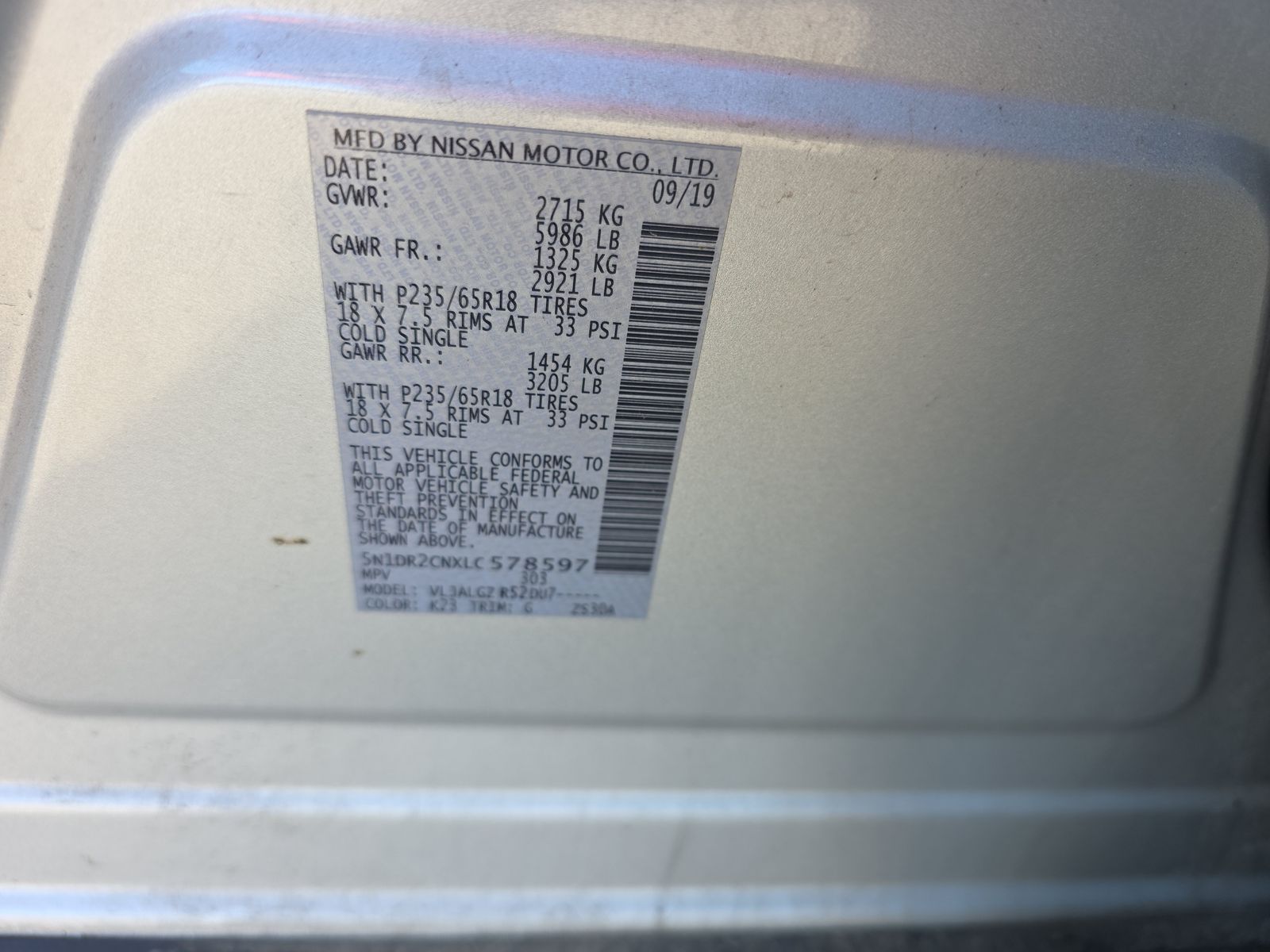 2020 Nissan Pathfinder SL FWD