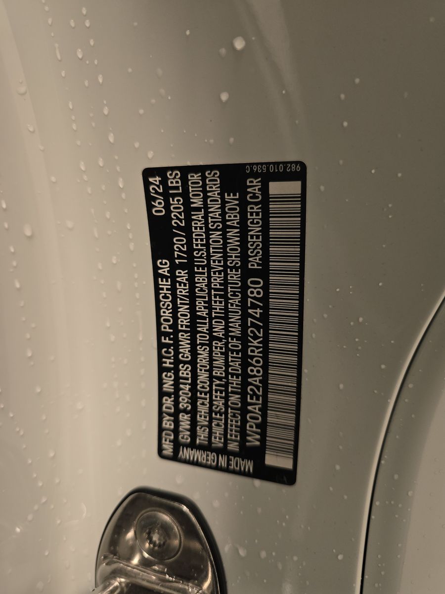 2024 Porsche 718 Cayman GT4 RS RWD