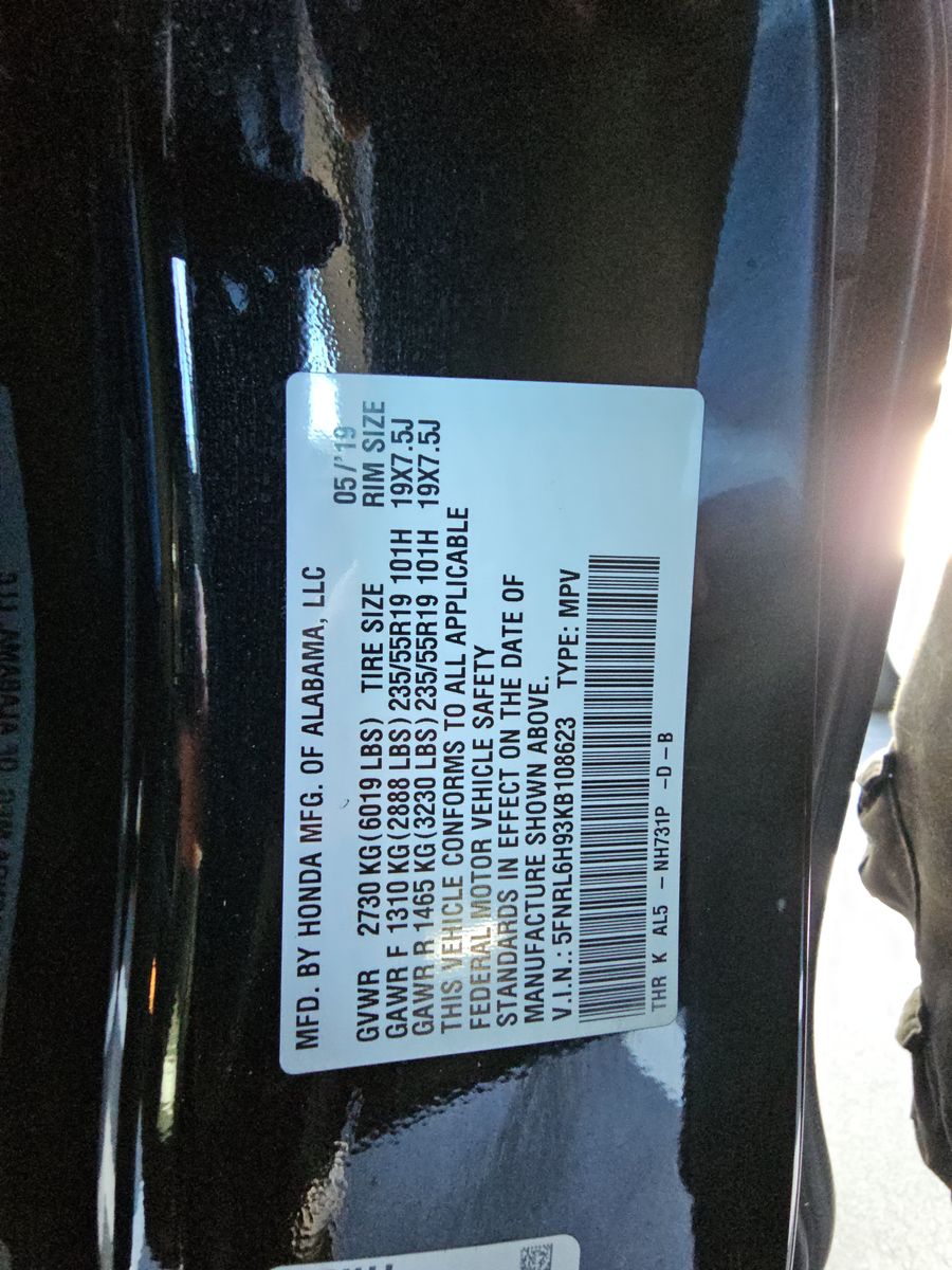 2019 Honda Odyssey Elite FWD