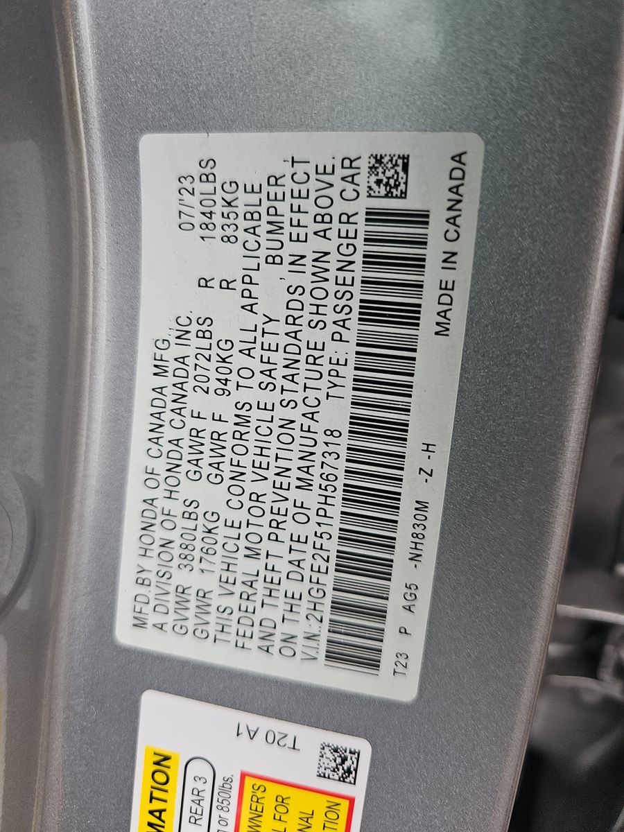 2023 Honda Civic Sport FWD