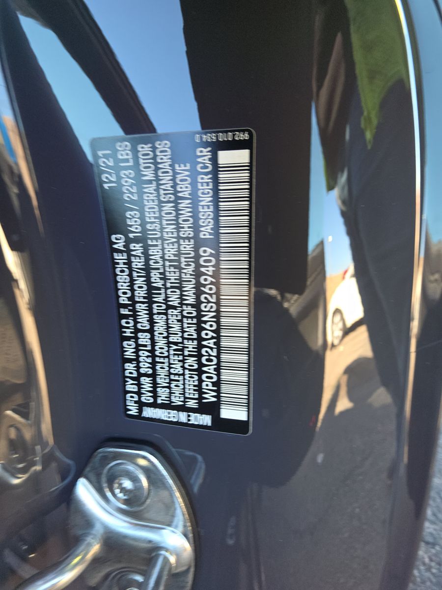 2022 Porsche 911 GT3 RWD