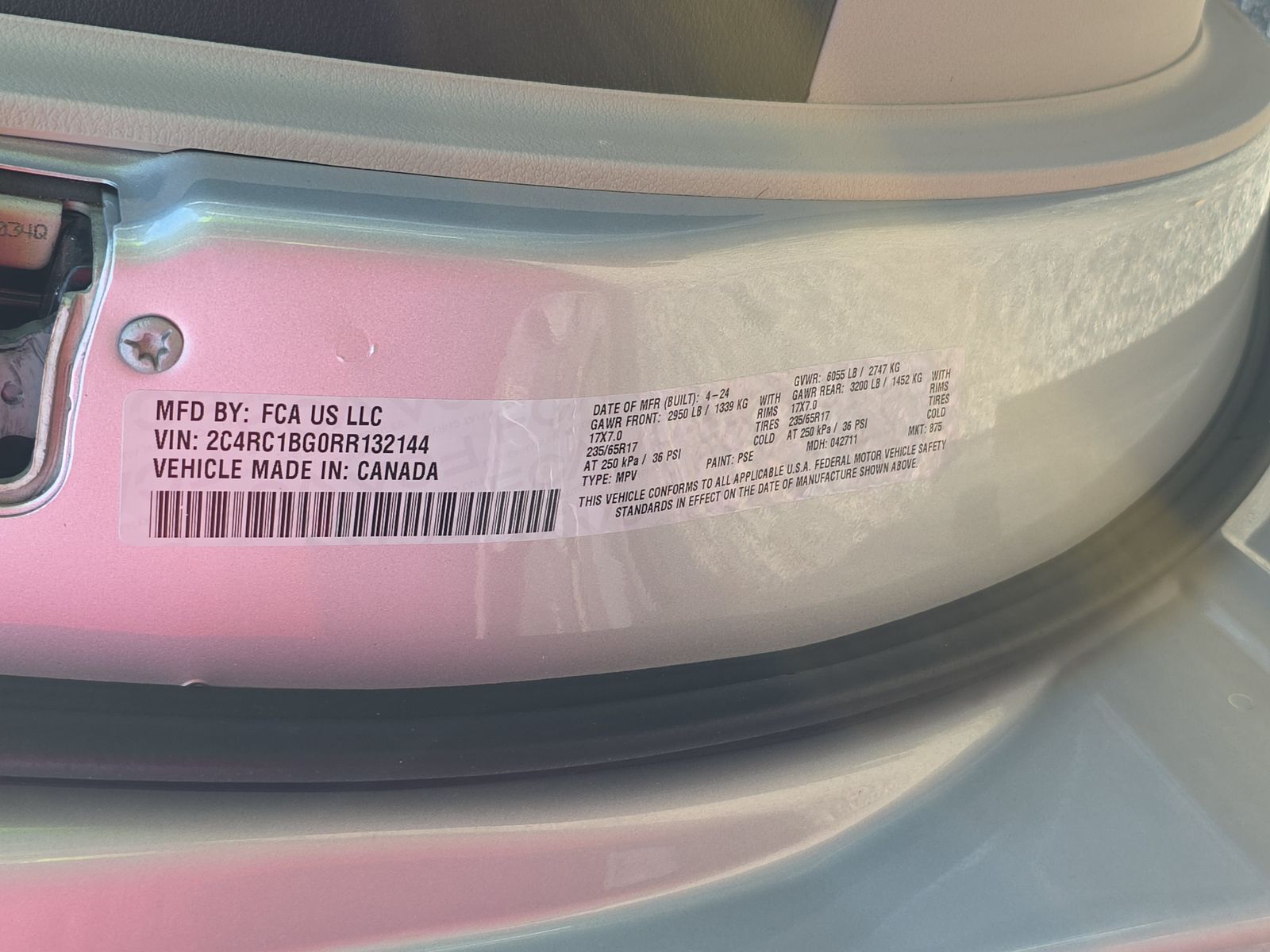 2024 Chrysler Pacifica Touring L FWD