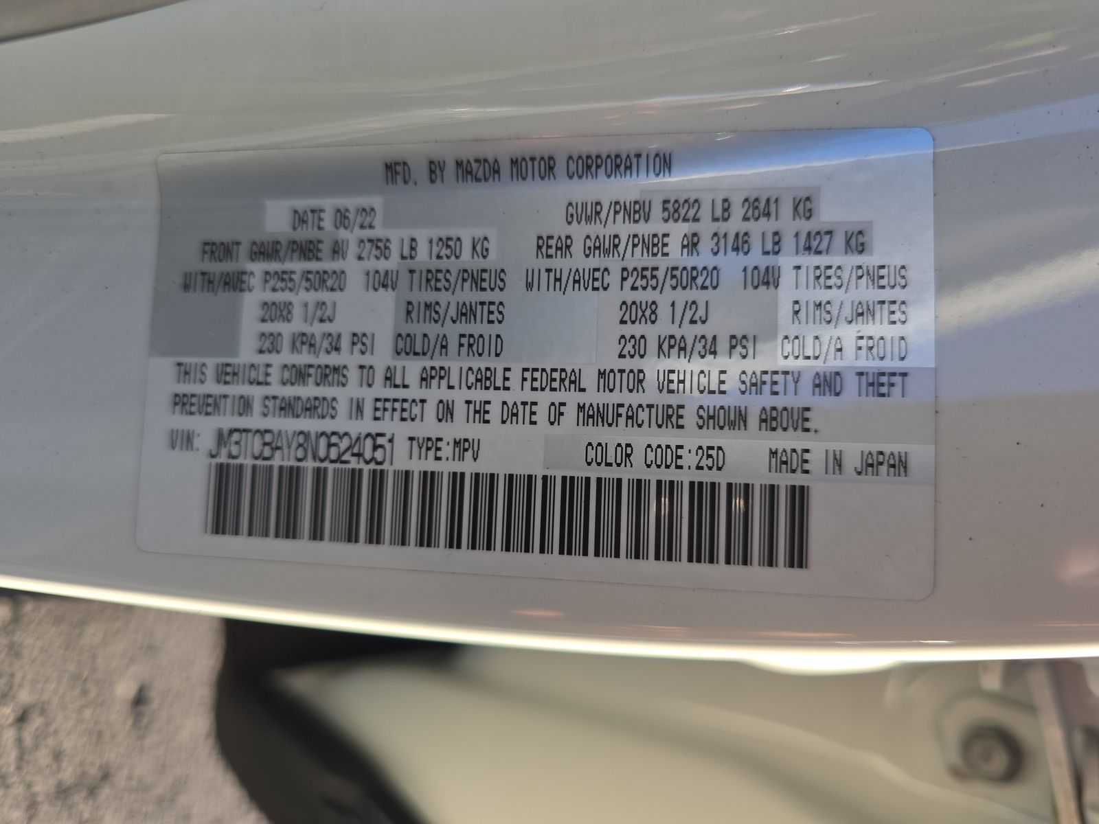 2022 MAZDA CX-9 Touring Plus AWD