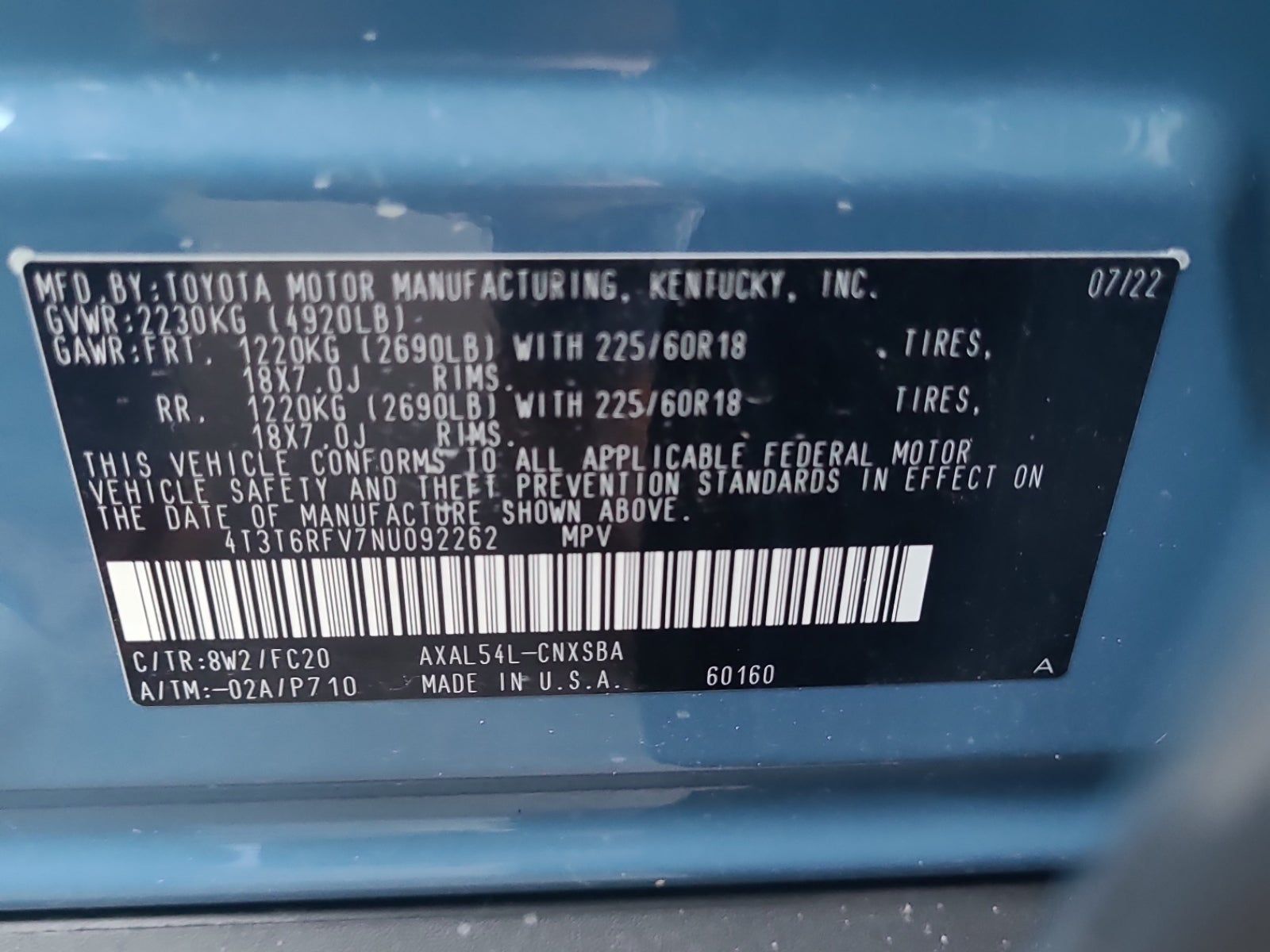 2022 Toyota RAV4 Hybrid SE AWD