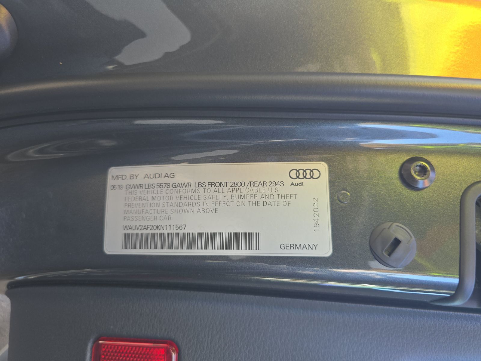 2019 Audi A7 3.0T Prestige AWD