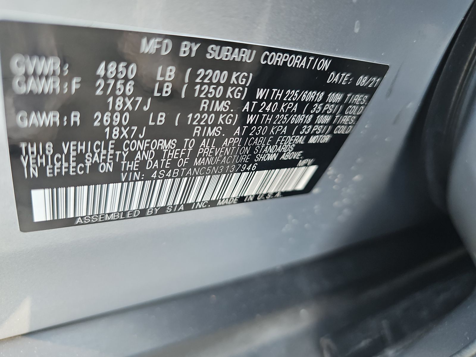 2022 Subaru Outback Limited AWD