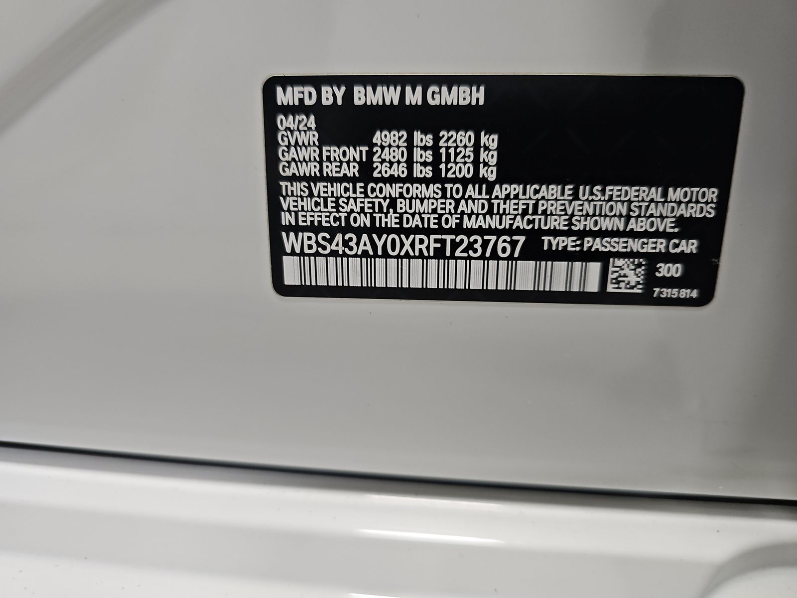 2024 BMW M3 Competition xDrive AWD