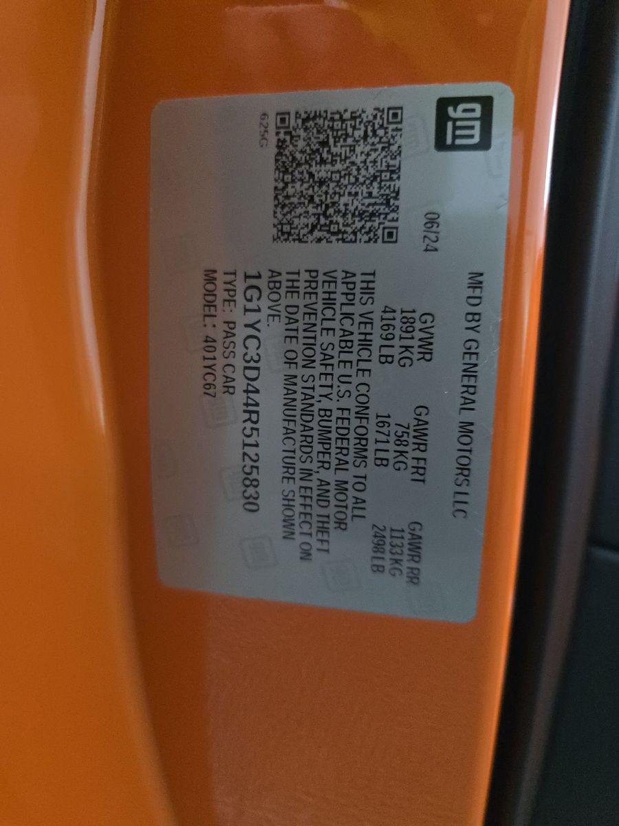 2024 Chevrolet Corvette Stingray RWD