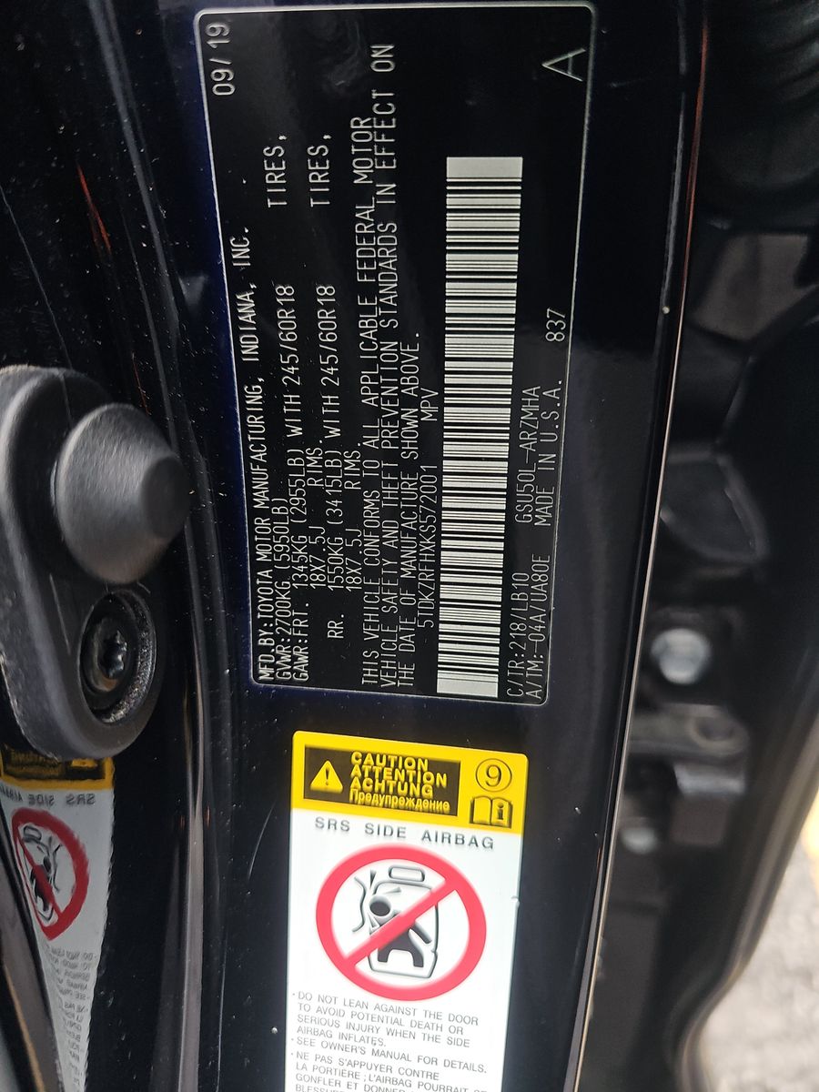 2019 Toyota Highlander XLE FWD