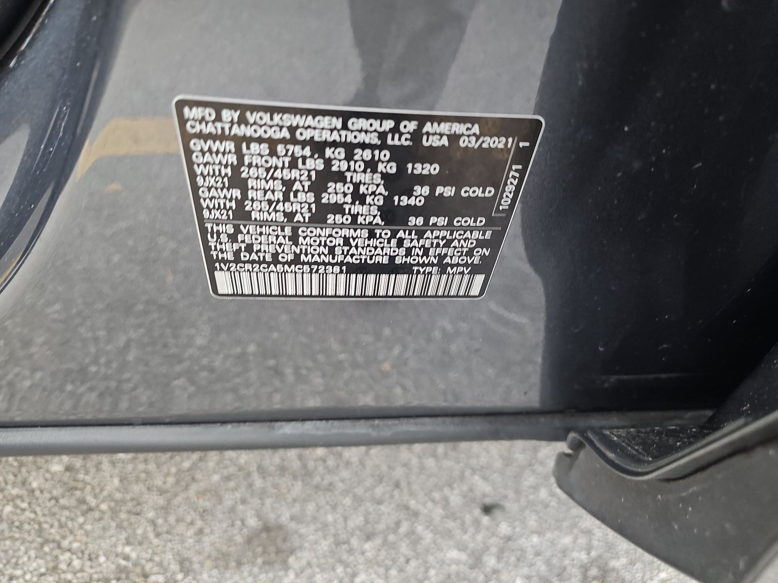 2021 Volkswagen Atlas 3.6L SEL R-Line FWD