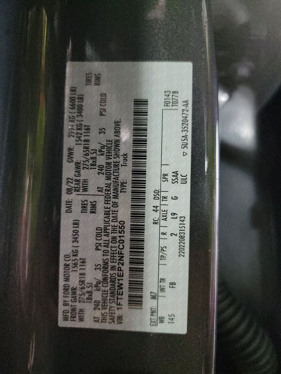 2022 Ford F-150 XLT AWD