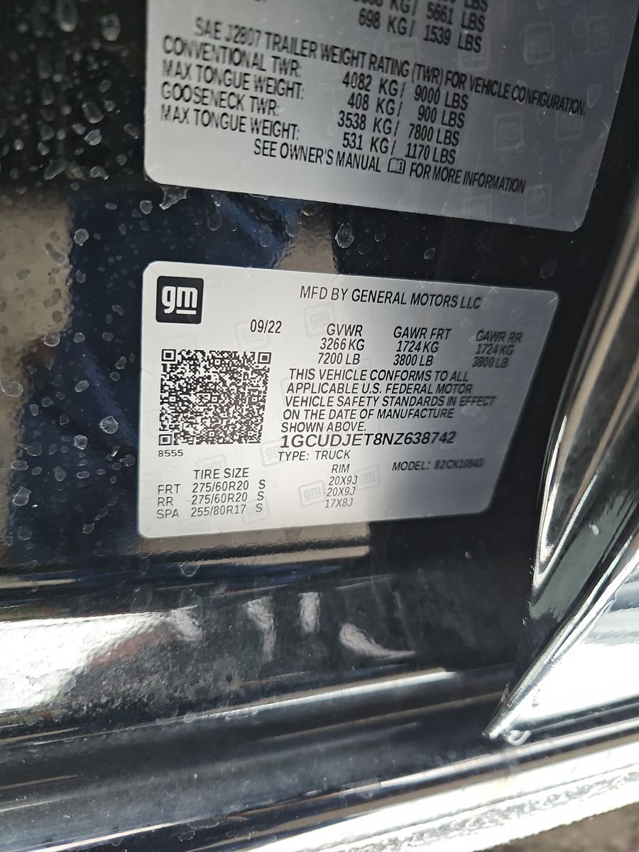 2022 Chevrolet Silverado 1500 High Country AWD