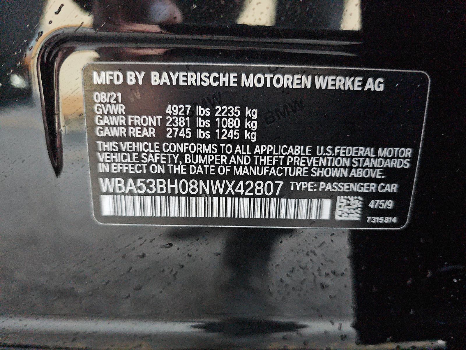 2022 BMW 5 Series 530i RWD