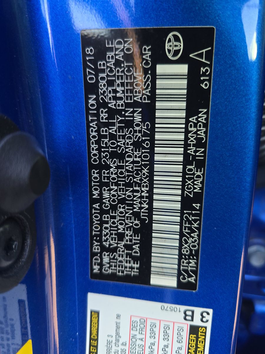 2019 Toyota C-HR XLE FWD