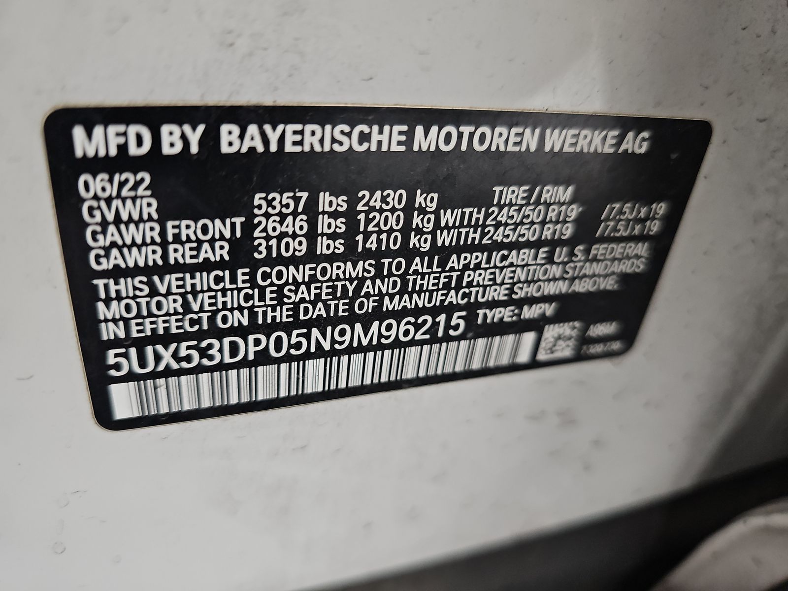 2022 BMW X3 xDrive30i AWD