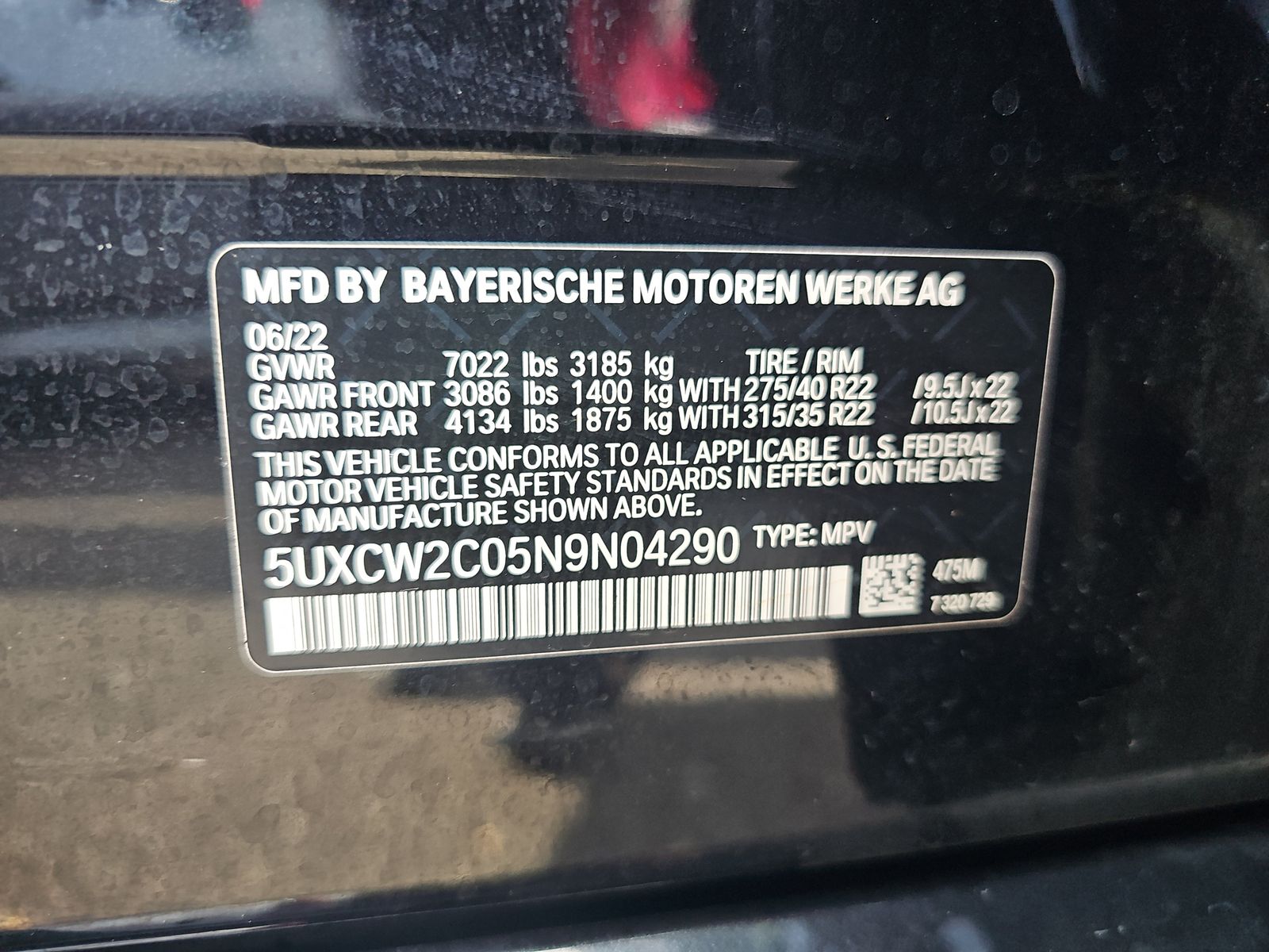 2022 BMW X7 xDrive40i AWD