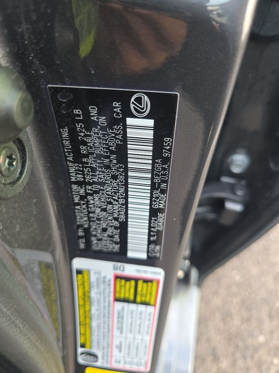 2022 Lexus ES ES 350 FWD