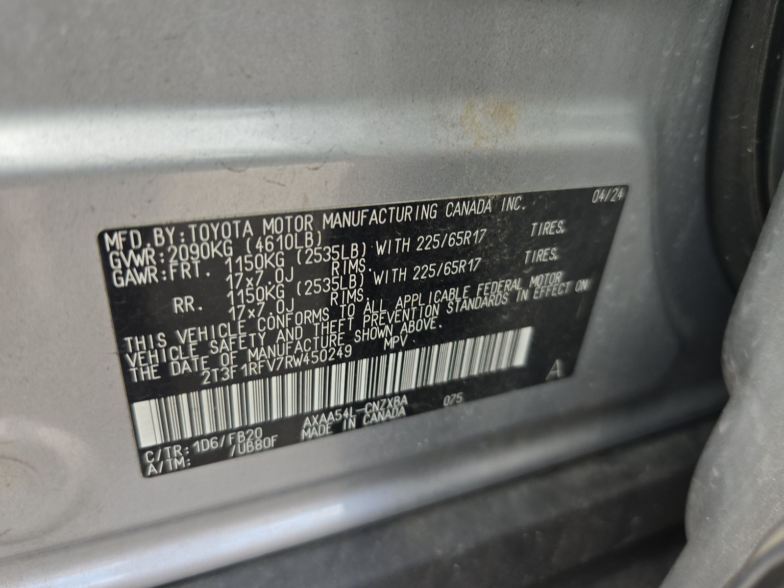 2024 Toyota RAV4 LE AWD