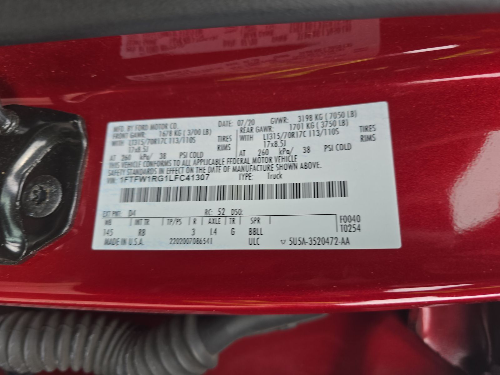 2020 Ford F-150 Raptor AWD