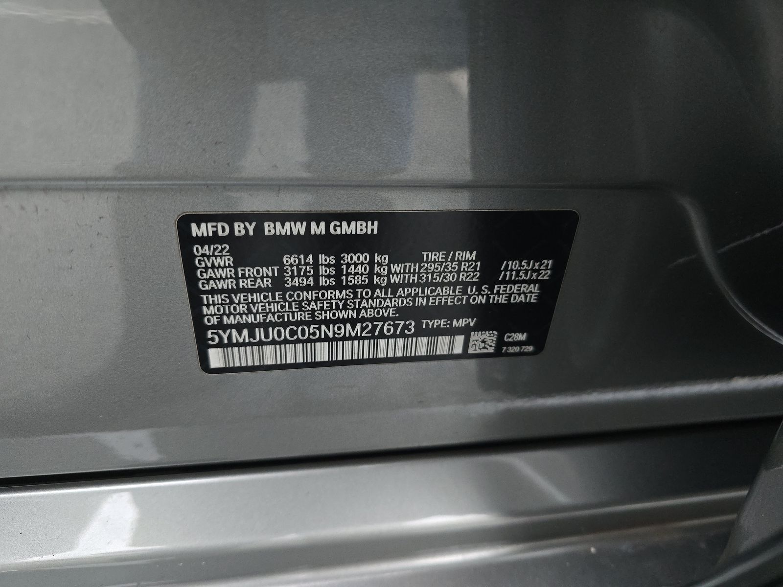 2022 BMW X5 M Base AWD