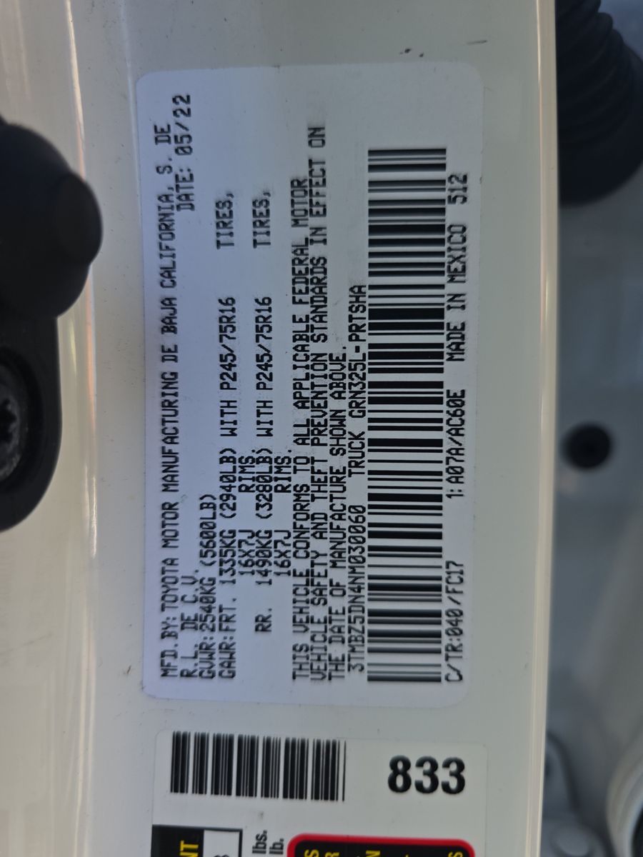 2022 Toyota Tacoma SR5 RWD