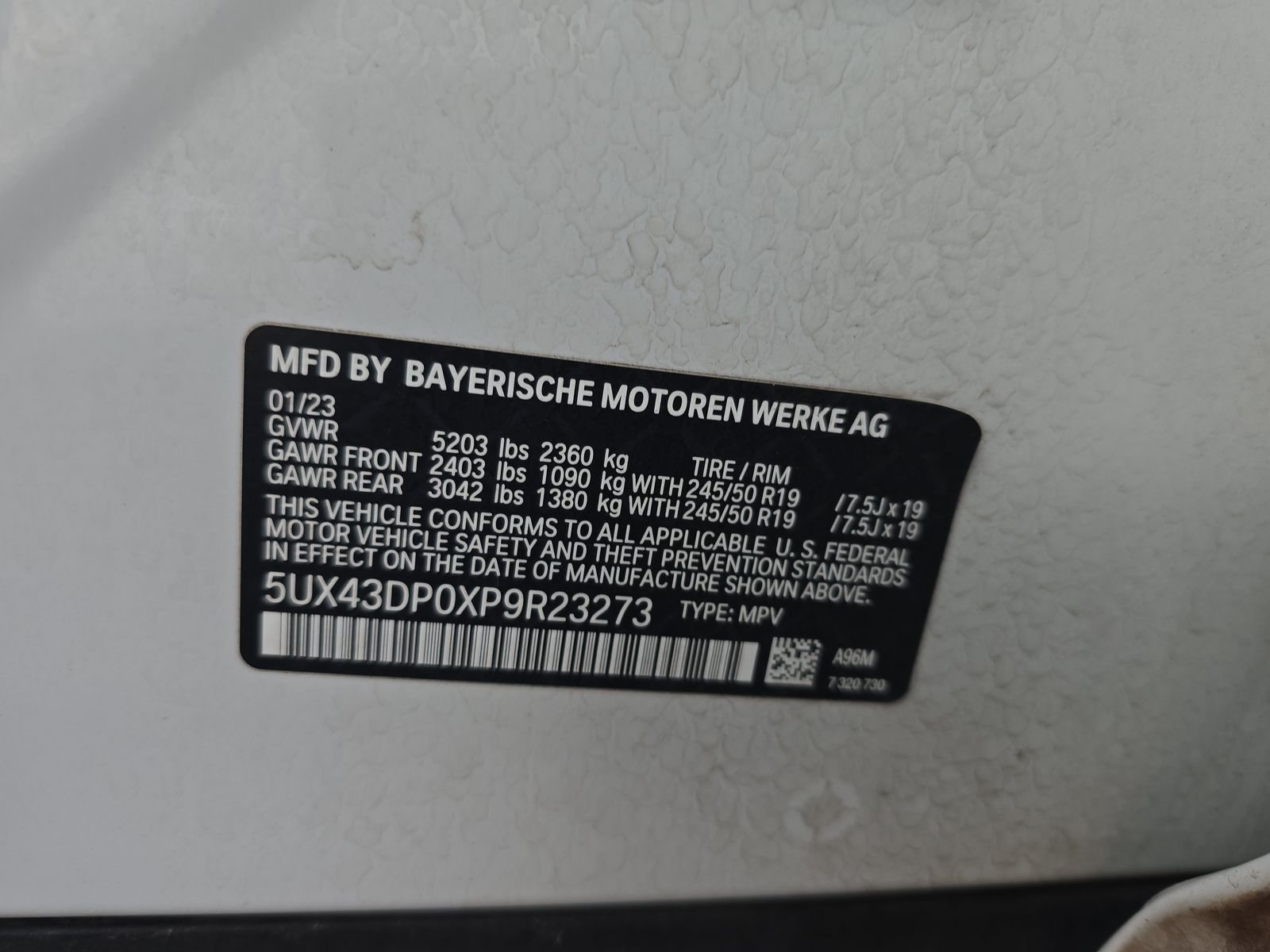 2023 BMW X3 sDrive30i RWD