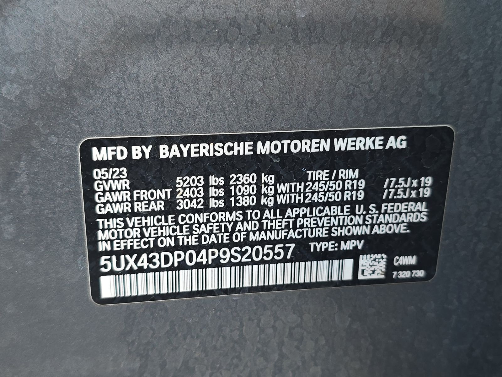 2023 BMW X3 sDrive30i RWD