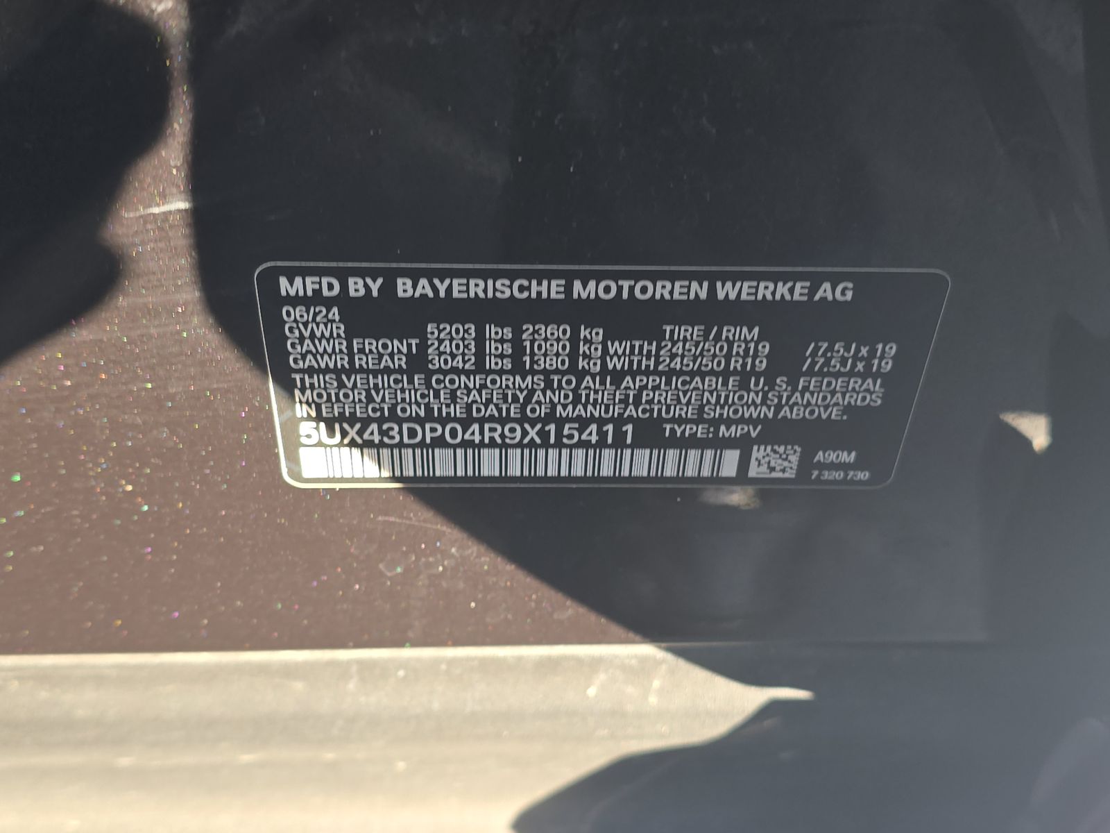 2024 BMW X3 sDrive30i RWD