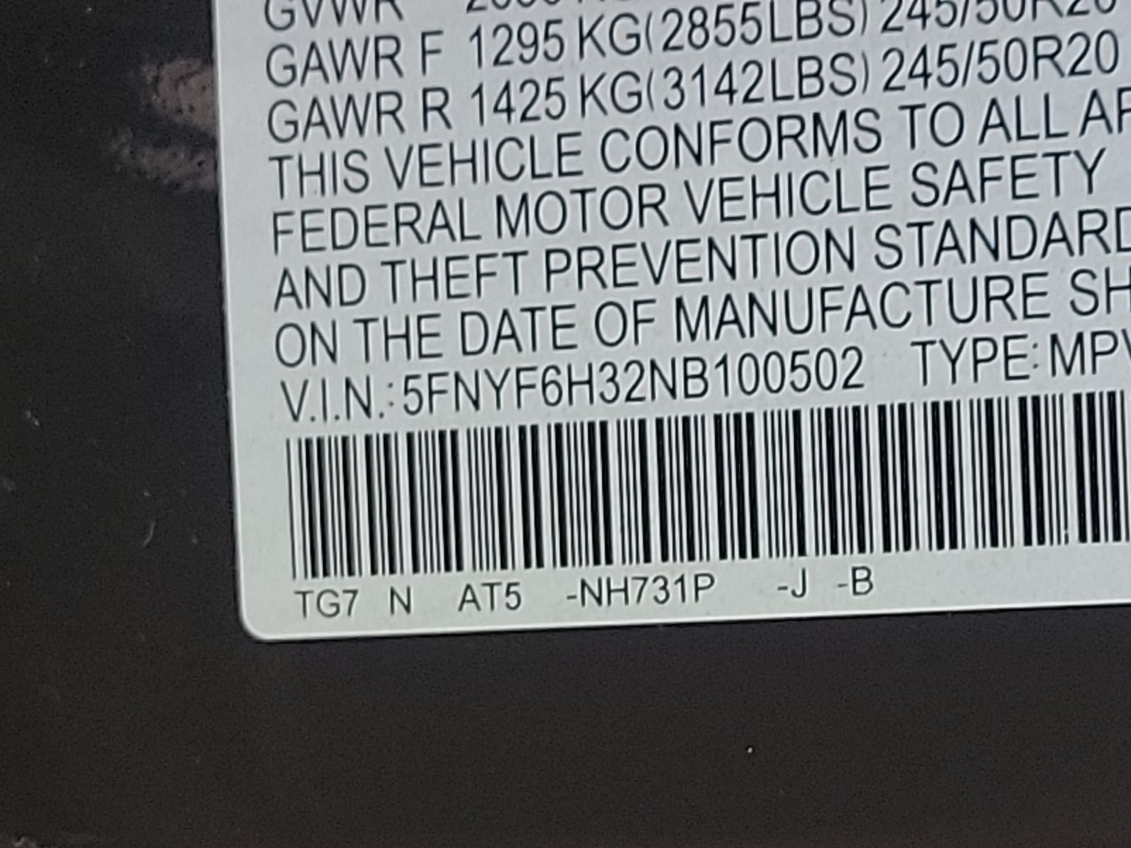 2022 Honda Pilot Sport AWD