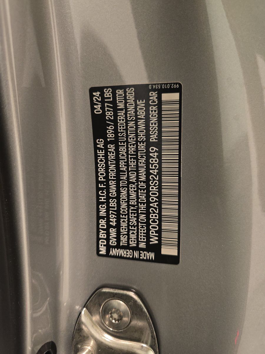 2024 Porsche 911 Carrera S RWD