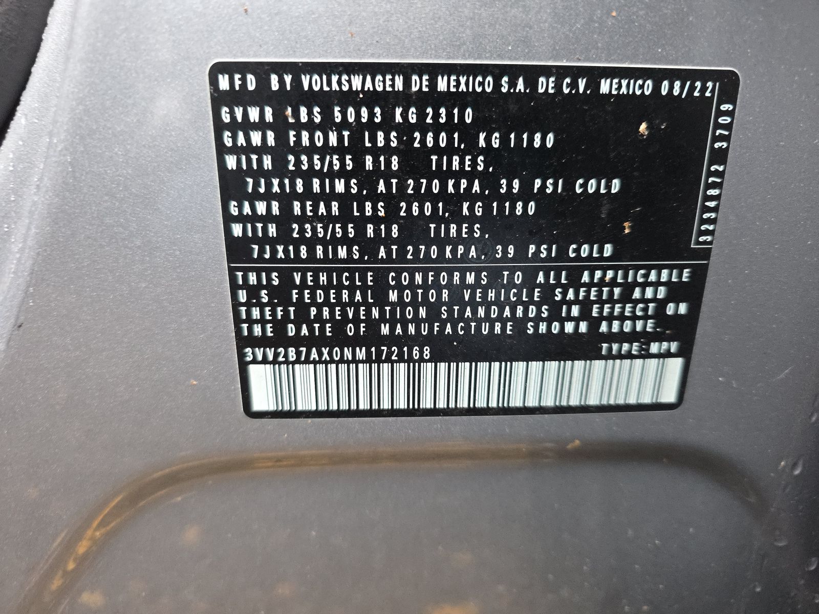 2022 Volkswagen Tiguan 2.0T SE AWD