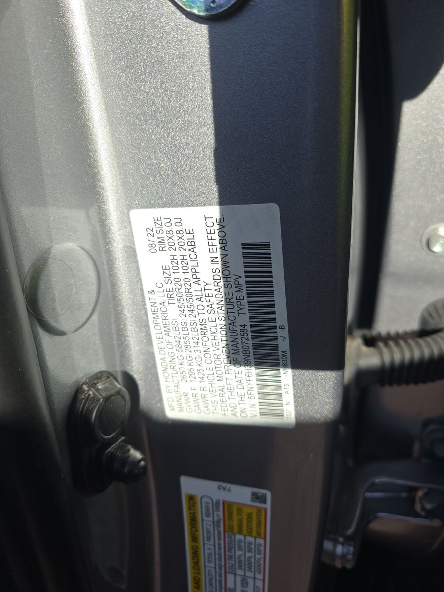 2022 Honda Pilot Sport AWD