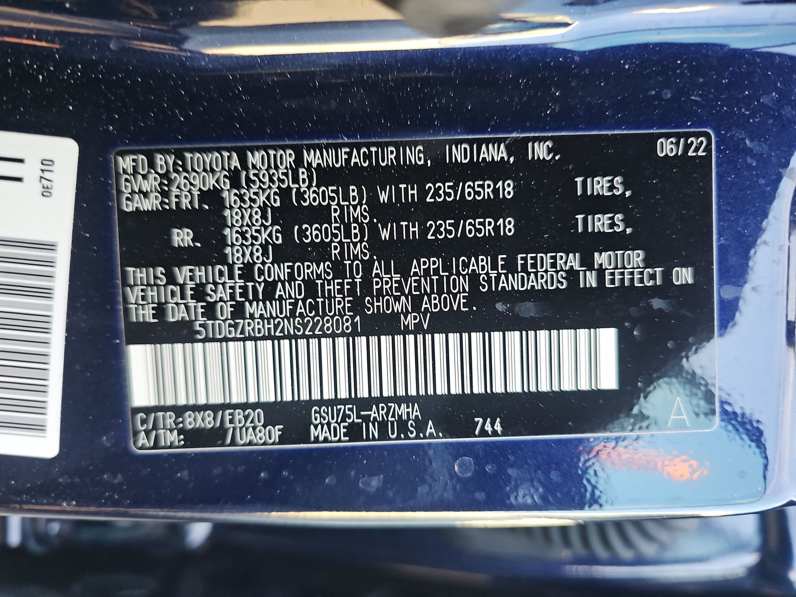 2022 Toyota Highlander XLE AWD