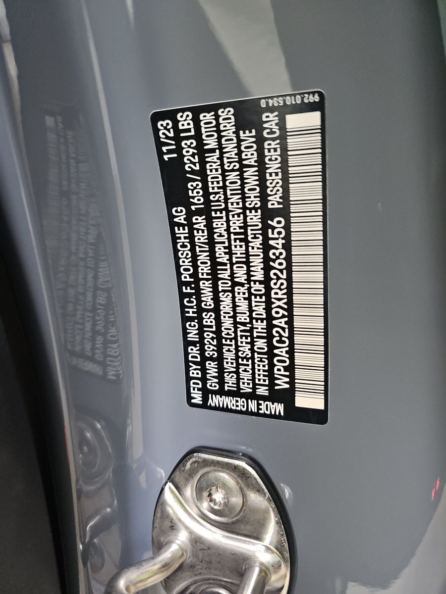 2024 Porsche 911 GT3 RWD