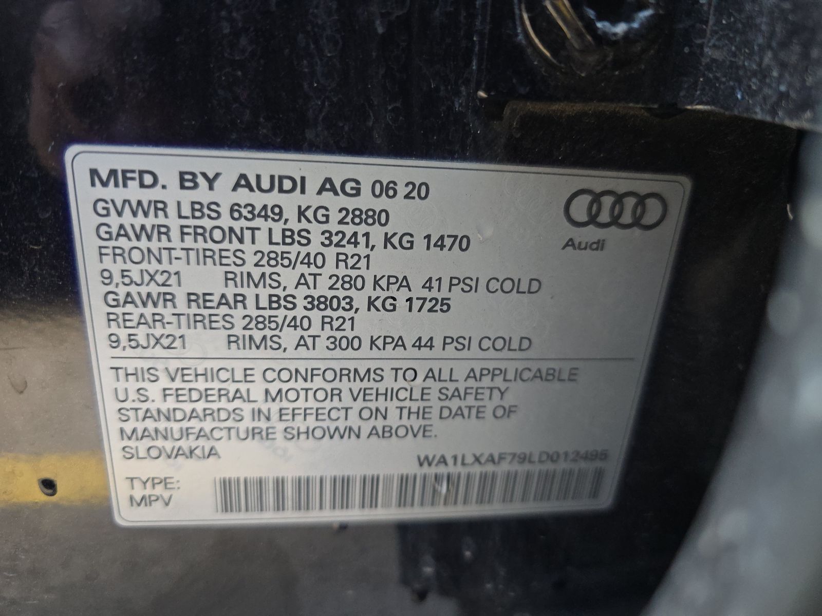 2020 Audi Q7 3.0T Premium Plus AWD