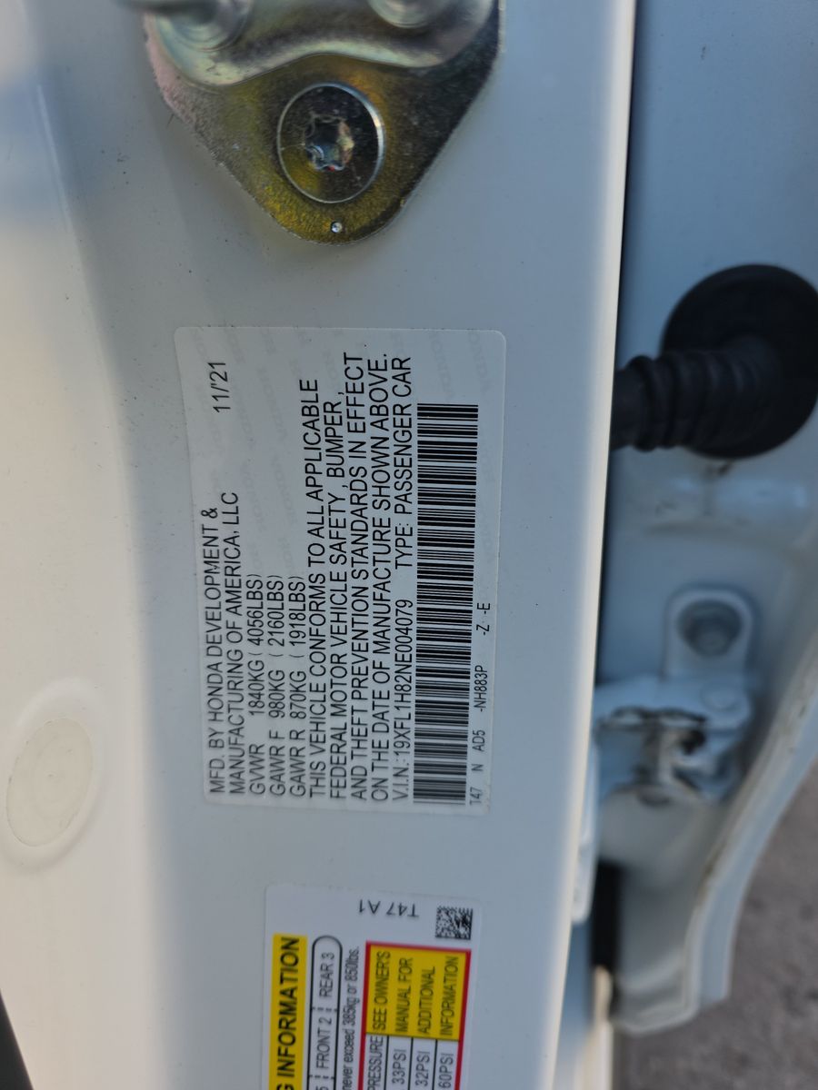 2022 Honda Civic Sport Touring FWD