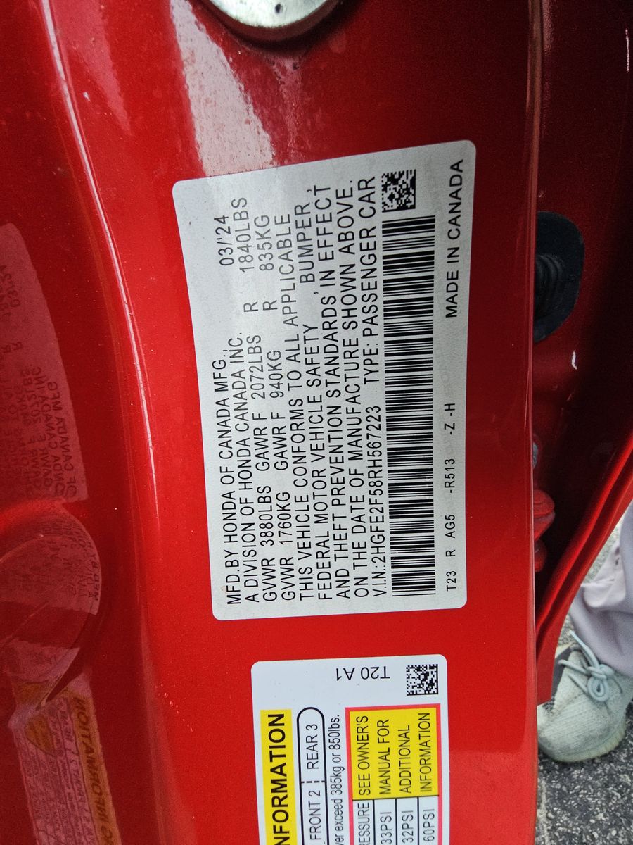 2024 Honda Civic Sport FWD