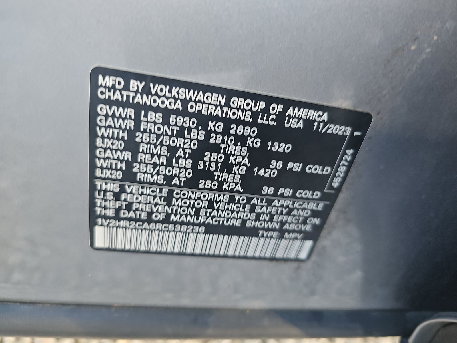 2024 Volkswagen Atlas 2.0T SE AWD